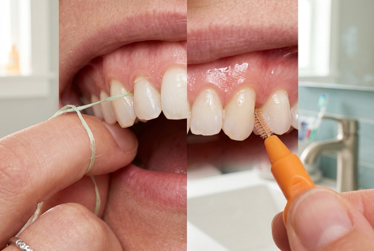 Caria interdentară dintre dinți și ața dentară